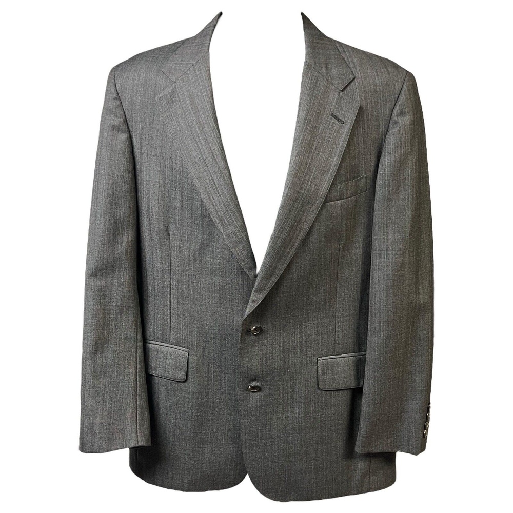 Country Britches 2-Button‎ Sports Coat Gray Herringbone Professional Business